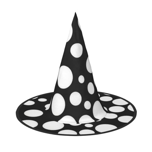 Jbyjbx Schwarz-weißer Punkte-Druck, Karneval, Halloween, Hexenhut, Motto-Partys, Hut, Cosplay, Maskerade, Urlaubsdekoration Jbyjbx Schwarz-weißer Punkte-Druck, Karneval, Halloween, Hexenhut, Motto-Partys, Hut, Cosplay, Maskerade, Urlaubsdekoration von JBYJBX