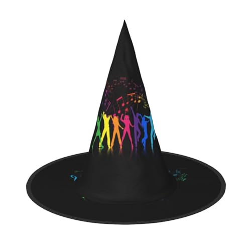 Jbyjbx Tanzen mit Musikdruck, Karneval, Halloween, Hexenhut, Motto-Partys, Hut, Cosplay, Maskerade, Urlaubsdekoration Jbyjbx Tanzen mit Musikdruck, Karneval, Halloween, Hexenhut, Motto-Partys, Hut, Cosplay, Maskerade, Urlaubsdekoration von JBYJBX