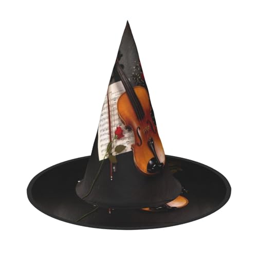 Jbyjbx Violinen-Noten-Druck, Karneval, Halloween, Hexenhut, Motto-Partys, Hut, Cosplay, Maskerade, Urlaubsdekoration Jbyjbx Violinen-Noten-Druck, Karneval, Halloween, Hexenhut, Motto-Partys, Hut, Cosplay, Maskerade, Urlaubsdekoration von JBYJBX