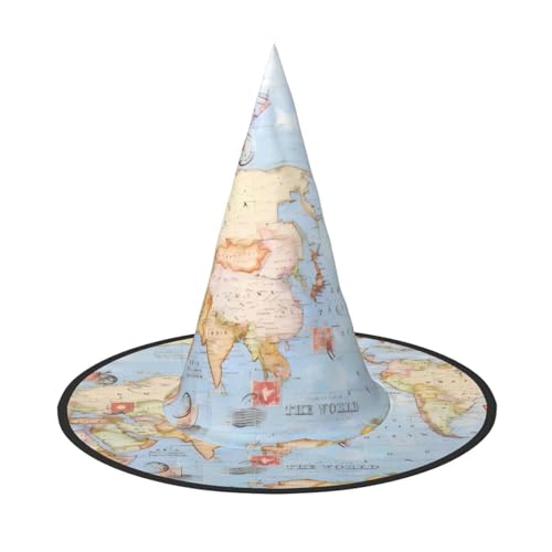 Jbyjbx Weltkarten Druck Karneval Halloween Hexenhut Motto-Partys Hut Cosplay Maskerade Urlaub Dekor Jbyjbx Weltkarten Druck Karneval Halloween Hexenhut Motto-Partys Hut Cosplay Maskerade Urlaub Dekor von JBYJBX