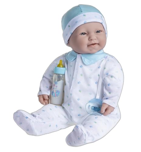 JC TOYS La Baby Puppe, 51 cm, weicher und waschbarer Körper, magische Flasche und Schnuller, Blau, entworfen in Spanien, ab 2 Jahren von JC TOYS