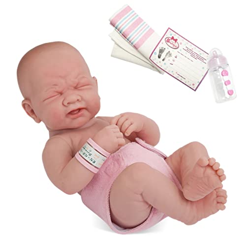 jc toys La Newborn Boutique – Realistische 35,6 cm anatomisch korrekte Jungen Baby Puppe – First Tear aus Vynil entwickelt von Berenguer von jc toys