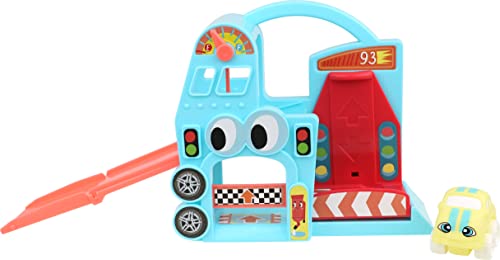 JC Toys - Meine erste Auto-Servicestation Lots to Play Toys, inkl. Auto, Aufzug und Rutsche, fördert Fantasie und Kreativität, Mehrfarbig, Unisex, 18 Monate von jc toys