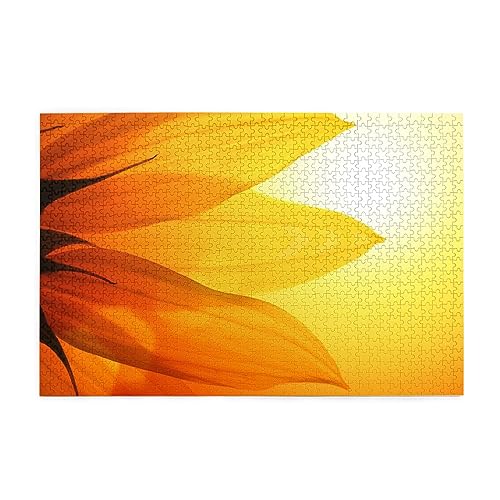 Sonnenblume und Sonnenuntergang Sonnenblume und Sonnenuntergang Bilderpuzzle Puzzles für Erwachsene 3D Puzzles 1000 Teile Puzzles Holzpuzzles für Erwachsene Kinder Puzzles Puzzle Lustige Puzzles von JCAKES