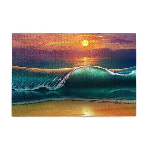 Sunset Seaside Sunset Seaside Picture Puzzle Puzzles For Adults 3D Puzzles 1000 Piece Jigsaw Puzzles Wooden Puzzles For Adults Kids Puzzles Puzzle Fun Puzzles von JCAKES