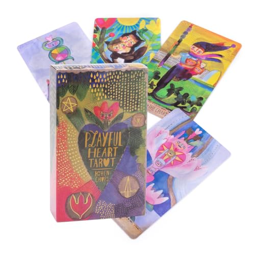 Verspieltes Herz Tarot Nette Und Verspielte Kinder Herz Tarot Karten, Kindheit Spaß Und Herz Tarot Kartenbuch Gamegenic Tarot Kartenhüllen 10x6.2cm von JCAKES