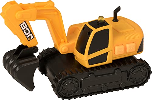 Teamsterz JCB Small Light & Sound Excavator - Spielzeug-Bagger mit Licht- und Soundfunktion, manuell bedienbarem Arm und einer Schaufel, zum Spielen für drinnen und draußen geeignet von JCB