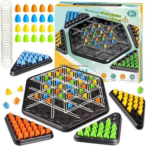 Triggle Spiel, Triggle Geometrisches Schachspiel, interaktives Steckspiel,Dreiecksschach, Triggle Brettspiel, Ketten Dreieck Spiel, für Familienfeiern mit Kindern und Erwachsenen(9.5 * 8.2) Triggle Spiel, Triggle Geometrisches Schachspiel, interaktives Steckspiel,Dreiecksschach, Triggle Brettspiel, Ketten Dreieck Spiel, für Familienfeiern mit Kindern und Erwachsenen(9.5 * 8.2) von JCOTCL