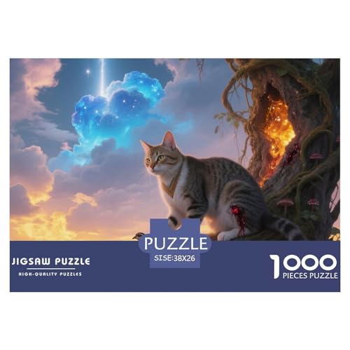 Ägyptischer Mau 1000 Piece Puzzle Puzzle for Men and Women Haustier Katze Puzzle Games for The Whole for Women, Gifts for Men for Older Children38x26cm/1000pcs von JCOUSDAEO
