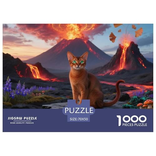 Abyssinische Katze 1000 Piece Puzzle A Challenging Puzzle Niedliche Katze Puzzles for Adults Educational Game Challenge Toy Gifts for Women, Gifts for Men for Children from 14 Years70x50cm/1000pcs Abyssinische Katze 1000 Piece Puzzle A Challenging Puzzle Niedliche Katze Puzzles for Adults Educational Game Challenge Toy Gifts for Women, Gifts for Men for Children from 14 Years70x50cm/1000pcs von JCOUSDAEO