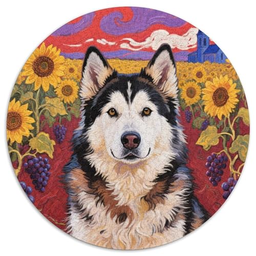 Alaskanische Malamute ​ 1000Jigsaws Creative Gifts Haustier Hund Round Jigsaw Educational Stress Relieving Toy Adult Sophisticated for Adults & Children1000pcs (67.5x67.5cm) von JCOUSDAEO