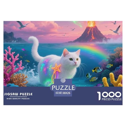 Amerikanischer Curl 1000 Piece Puzzle A Challenging Puzzle Niedliche Katze Puzzles for Adults and Children Gifts for Women, Gifts for Men for Children from 14 Years38x26cm/1000pcs von JCOUSDAEO