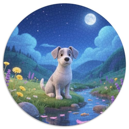 Basenji ​ 1000 Jigsaw Puzzles Creative Gifts Süße Haustiere Round Puzzles Educational Stress Relieving Toy Adult Sophisticated Puzzle for Teenagers and Adults1000pcs (67.5x67.5cm) von JCOUSDAEO