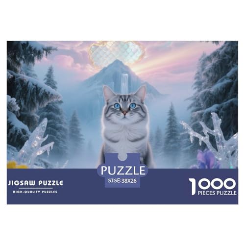 Bengalische Katze 1000 Piece Puzzle A Challenging Puzzle Haustier Katze Puzzles for Adults Educational Game Challenge Toy Gifts for Women, Gifts for Men for Children from 14 Years38x26cm/1000pcs von JCOUSDAEO
