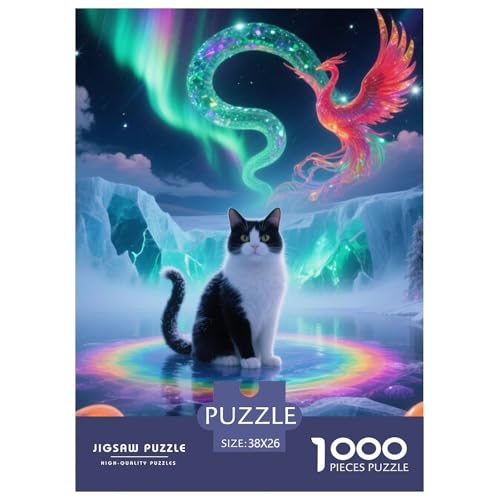 Boston Katze 1000 Piece Puzzle Puzzle for Men and Women Haustier Katze Puzzle Games for The Whole for Women, Gifts for Men for Older Children38x26cm/1000pcs von JCOUSDAEO