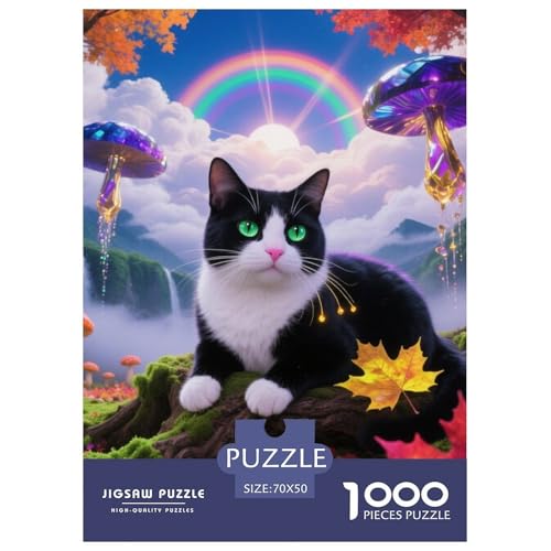 Boston Katze 1000 Piece Puzzle Puzzle for Men and Women Haustier Katze Puzzle Games for The Whole for Women, Gifts for Men for Older Children70x50cm/1000pcs von JCOUSDAEO