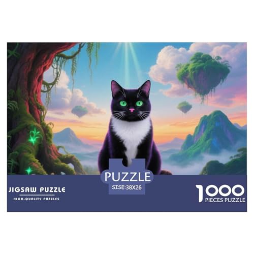 Boston Katze Puzzle 1000 Pieces A Challenging Puzzle Haustier Katze Puzzle Games for The Whole for Women, Gifts for Men for Older Children38x26cm/1000pcs von JCOUSDAEO