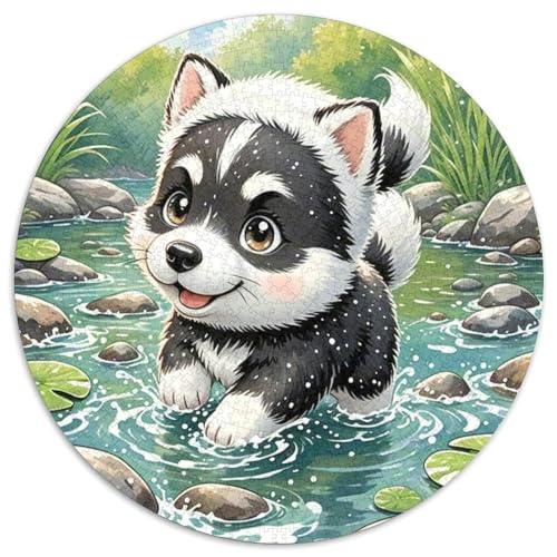 Boston Terrier ​ 1000 Jigsaw Puzzles Creative Gifts Haustierhund Round Puzzles Educational Stress Relieving Toy Adult Sophisticated Puzzle for Teenagers and Adults1000pcs (67.5x67.5cm) von JCOUSDAEO