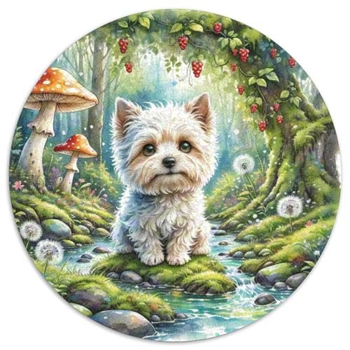 Boston Terrier ​ 1000Jigsaws Presents Haustierhund Round Puzzles Educational Stress Relieving Toy Adult Sophisticated Puzzle for Adults & Children1000pcs (67.5x67.5cm) von JCOUSDAEO
