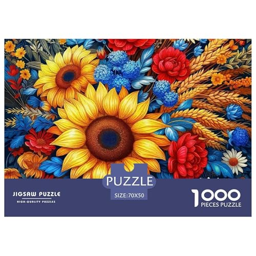 Bunte Blumen 1000 Teile Puzzle Farbenfrohes Puzzle Für Erwachsene Und Kinder Enchanting Flowers Puzzles Für Erwachsene Lernspiel Herausforderungsspielzeug Erwachsenenpuzzle 70x50cm/100 von JCOUSDAEO