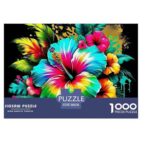 Bunte Blumen 1000-teilige Puzzles EIN Herausforderndes Rätsel, Enchanting Flowers Puzzles Für Erwachsene Lernspiel Herausforderungsspielzeug Kinder38x26cm/1000pcs von JCOUSDAEO