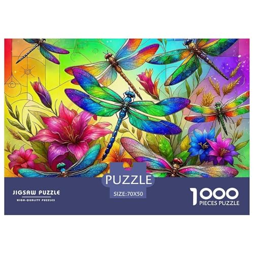 Bunte Blumen 1000-teilige Puzzles Farbenfrohes Puzzle Für Erwachsene Und Kinder Enchanting Flowers Geschicklichkeitsspiel Für Die Ganze Familie, 70x50cm/1000pcs von JCOUSDAEO