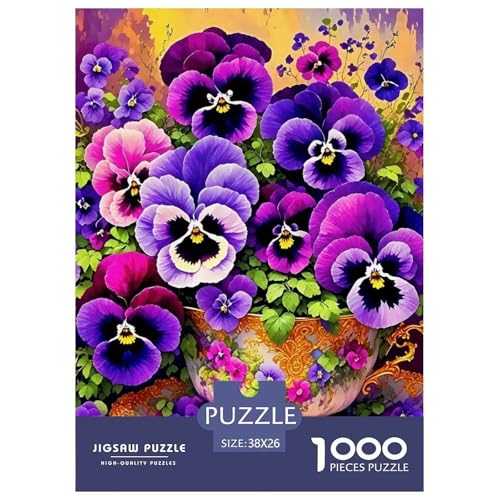 Bunte Blumen Puzzle 1000 Teile EIN Herausforderndes Rätsel, Bezaubernde Blumen Geschicklichkeitsspiel Für Die Ganze Familie1000-teilige Puzzles Kinder38x26cm/1000pcs von JCOUSDAEO