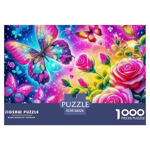 Bunte Blumen Puzzle 1000 Teile EIN Herausforderndes Rätsel, Enchanting Flowers Puzzles Für Erwachsene Lernspiel Herausforderungsspielzeug Erwachsenenpuzzle 38x26cm/1000pcs von JCOUSDAEO