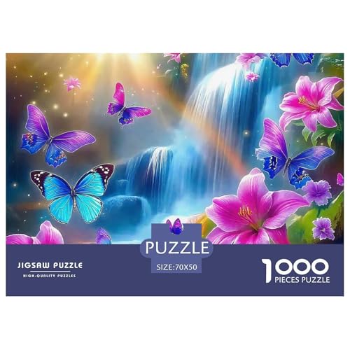 Bunte Blumen Puzzle 1000 Teile EIN Herausforderndes Rätsel, Enchanting Flowers Puzzles Für Erwachsene Lernspiel Herausforderungsspielzeug Erwachsenenpuzzle 70x50cm/1000pcs von JCOUSDAEO
