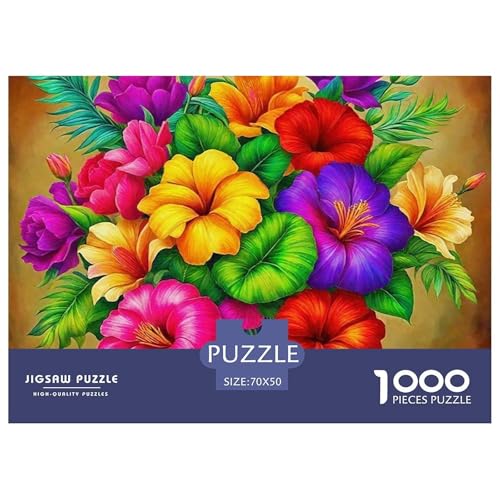 Bunte Blumen Puzzle 1000 Teile Klassische Puzzles Schwer Für Erwachsene Und Kinder Enchanting Flowers Puzzles Für Erwachsene Lernspiel Herausforderungsspielzeug 1000-teilige Puzzles70x50cm/1000pcs von JCOUSDAEO