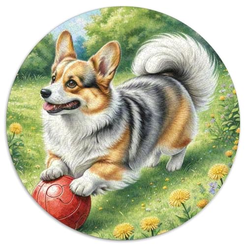 Cardigan Walisischer Corgi ​ 1000 Puzzle Creative Gifts Süße Haustiere Round Puzzles Educational Stress Relieving Toy Adult Sophisticated Puzzle for Teenagers and Adults1000pcs (67.5x67.5cm) von JCOUSDAEO