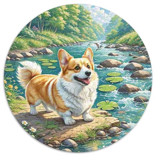 Cardigan-Welsh-Corgi 1000Jigsaws Creative Gifts Süße Haustiere Round Puzzle Educational Stress Relieving Toy Adult Sophisticated Puzzle for Teenagers and Adults1000pcs (67.5x67.5cm) von JCOUSDAEO