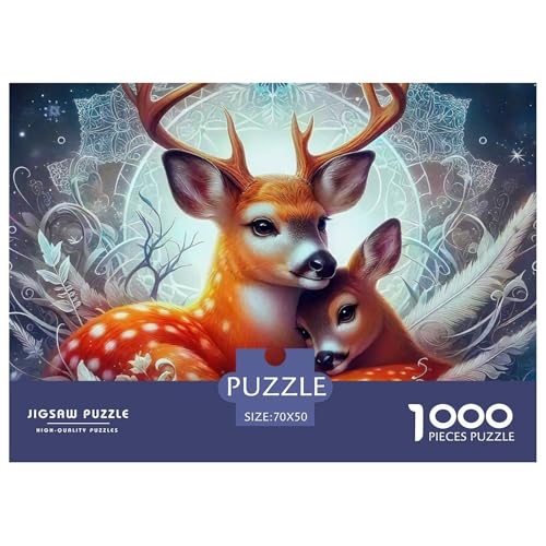 Charmantes Hirsch 1000 Teile Puzzle Farbenfrohes Puzzle Für Erwachsene Und Kinder Awesome Animals Geschicklichkeitsspiel Für Die Ganze Familie, 1000-teilige Puzzles70x50cm/1000pcs Charmantes Hirsch 1000 Teile Puzzle Farbenfrohes Puzzle Für Erwachsene Und Kinder Awesome Animals Geschicklichkeitsspiel Für Die Ganze Familie, 1000-teilige Puzzles70x50cm/1000pcs von JCOUSDAEO