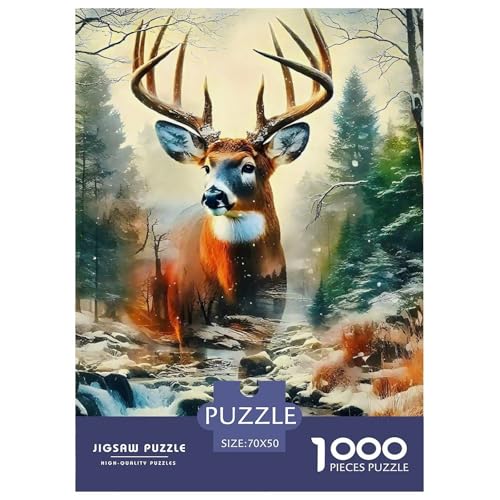 Charmantes Hirsch 1000 Teile Puzzle Farbenfrohes Puzzle Für Erwachsene Und Kinder Awesome Animals Puzzles Für Erwachsene Lernspiel Herausforderungsspielzeug Erwachsenenpuzzle 70x50cm/1000pcs Charmantes Hirsch 1000 Teile Puzzle Farbenfrohes Puzzle Für Erwachsene Und Kinder Awesome Animals Puzzles Für Erwachsene Lernspiel Herausforderungsspielzeug Erwachsenenpuzzle 70x50cm/1000pcs von JCOUSDAEO