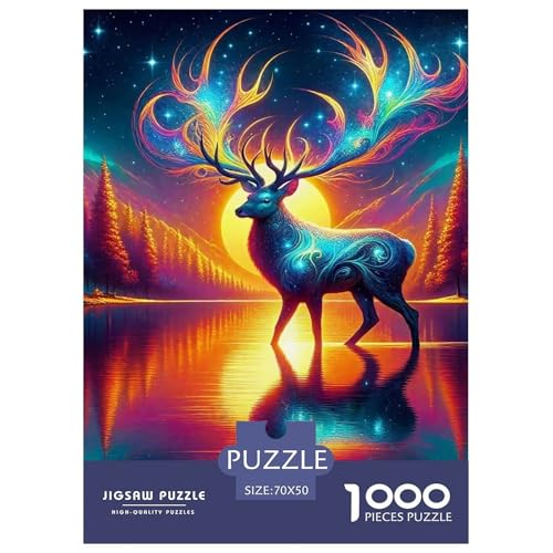 Charmantes Hirsch 1000 Teile Puzzle Klassische Puzzles Schwer Für Erwachsene Und Kinder Awesome Animals Geschenke Für Frauen,Geschenke Für Männer 1000-teilige Puzzles70x50cm/1000pcs Charmantes Hirsch 1000 Teile Puzzle Klassische Puzzles Schwer Für Erwachsene Und Kinder Awesome Animals Geschenke Für Frauen,Geschenke Für Männer 1000-teilige Puzzles70x50cm/1000pcs von JCOUSDAEO