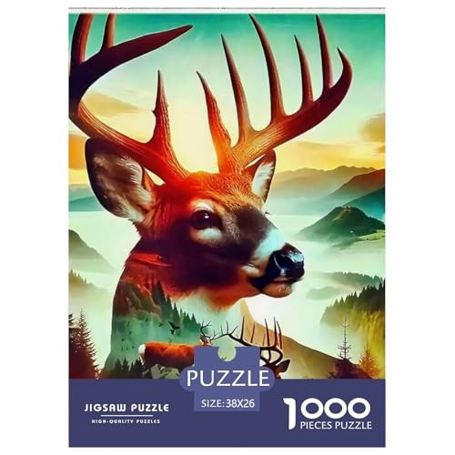 Charmantes Hirsch 1000 Teile Puzzle Klassische Puzzles Schwer Für Erwachsene Und Kinder Awesome Animals Geschicklichkeitsspiel Für Die Ganze Familie, 1000-teilige Puzzles38x26cm/1000pcs Charmantes Hirsch 1000 Teile Puzzle Klassische Puzzles Schwer Für Erwachsene Und Kinder Awesome Animals Geschicklichkeitsspiel Für Die Ganze Familie, 1000-teilige Puzzles38x26cm/1000pcs von JCOUSDAEO