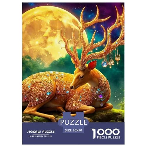 Charmantes Hirsch 1000 Teile Puzzle Klassische Puzzles Schwer Für Erwachsene Und Kinder Awesome Animals Geschicklichkeitsspiel Für Die Ganze Familie, 1000-teilige Puzzles70x50cm/1000pcs Charmantes Hirsch 1000 Teile Puzzle Klassische Puzzles Schwer Für Erwachsene Und Kinder Awesome Animals Geschicklichkeitsspiel Für Die Ganze Familie, 1000-teilige Puzzles70x50cm/1000pcs von JCOUSDAEO