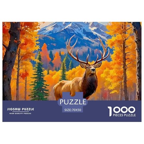 Charmantes Hirsch 1000 Teile Puzzle Klassische Puzzles Schwer Für Erwachsene Und Kinder Awesome Animals Geschicklichkeitsspiel Für Die Ganze Familie, Erwachsenenpuzzle 70x50cm/ Charmantes Hirsch 1000 Teile Puzzle Klassische Puzzles Schwer Für Erwachsene Und Kinder Awesome Animals Geschicklichkeitsspiel Für Die Ganze Familie, Erwachsenenpuzzle 70x50cm/ von JCOUSDAEO