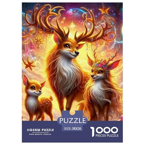 Charmantes Hirsch 1000 Teile Puzzle Klassische Puzzles Schwer Für Erwachsene Und Kinder Awesome Animals Puzzles Für Erwachsene Lernspiel Herausforderungsspielzeug Erwachsenenpuzzle 38x26cm/100 Charmantes Hirsch 1000 Teile Puzzle Klassische Puzzles Schwer Für Erwachsene Und Kinder Awesome Animals Puzzles Für Erwachsene Lernspiel Herausforderungsspielzeug Erwachsenenpuzzle 38x26cm/100 von JCOUSDAEO