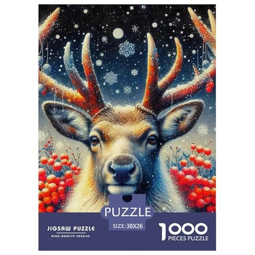 Charmantes Hirsch 1000-teilige Puzzles EIN Herausforderndes Rätsel, Awesome Animals Geschicklichkeitsspiel Für Die Ganze Familie, Kinder38x26cm/1000pcs Charmantes Hirsch 1000-teilige Puzzles EIN Herausforderndes Rätsel, Awesome Animals Geschicklichkeitsspiel Für Die Ganze Familie, Kinder38x26cm/1000pcs von JCOUSDAEO