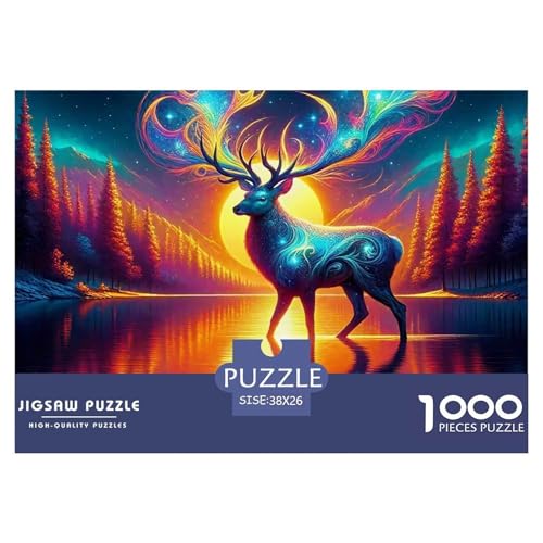 Charmantes Hirsch 1000-teilige Puzzles EIN Herausforderndes Rätsel, Awesome Animals Puzzles Für Erwachsene Lernspiel Herausforderungsspielzeug Erwachsenenpuzzle 38x26cm/1000pcs Charmantes Hirsch 1000-teilige Puzzles EIN Herausforderndes Rätsel, Awesome Animals Puzzles Für Erwachsene Lernspiel Herausforderungsspielzeug Erwachsenenpuzzle 38x26cm/1000pcs von JCOUSDAEO