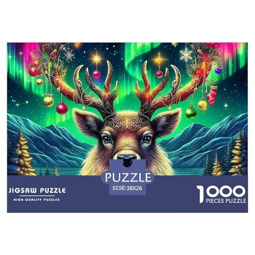 Charmantes Hirsch 1000-teilige Puzzles Farbenfrohes Puzzle Für Erwachsene Und Kinder Awesome Animals Geschicklichkeitsspiel Für Die Ganze Familie, Erwachsenenpuzzle 38x26cm/100 Charmantes Hirsch 1000-teilige Puzzles Farbenfrohes Puzzle Für Erwachsene Und Kinder Awesome Animals Geschicklichkeitsspiel Für Die Ganze Familie, Erwachsenenpuzzle 38x26cm/100 von JCOUSDAEO