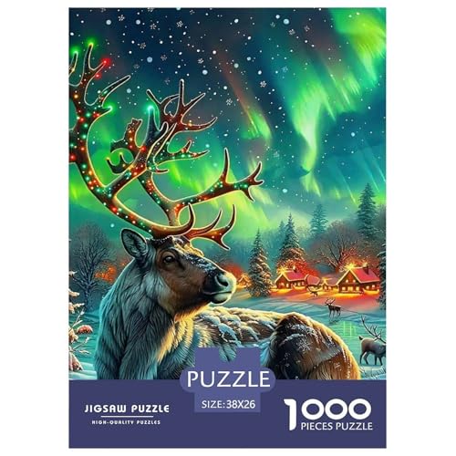 Charmantes Hirsch 1000-teilige Puzzles Farbenfrohes Puzzle Für Erwachsene Und Kinder Awesome Animals Geschicklichkeitsspiel Für Die Ganze Familie, Erwachsenenpuzzle 38x26cm/100 Charmantes Hirsch 1000-teilige Puzzles Farbenfrohes Puzzle Für Erwachsene Und Kinder Awesome Animals Geschicklichkeitsspiel Für Die Ganze Familie, Erwachsenenpuzzle 38x26cm/100 von JCOUSDAEO
