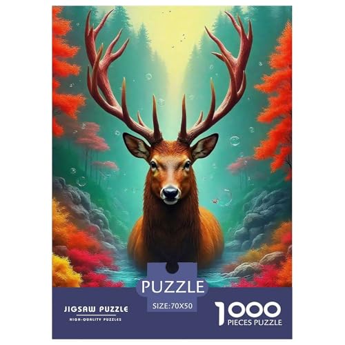 Charmantes Hirsch 1000-teilige Puzzles Farbenfrohes Puzzle Für Erwachsene Und Kinder Awesome Animals Puzzles Für Erwachsene Lernspiel Herausforderungsspielzeug70x50cm/1000pcs Charmantes Hirsch 1000-teilige Puzzles Farbenfrohes Puzzle Für Erwachsene Und Kinder Awesome Animals Puzzles Für Erwachsene Lernspiel Herausforderungsspielzeug70x50cm/1000pcs von JCOUSDAEO