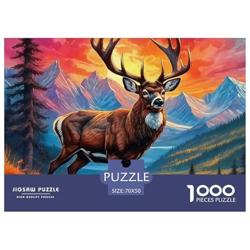Charmantes Hirsch 1000-teilige Puzzles Farbenfrohes Puzzle Für Erwachsene Und Kinder Awesome Animals Puzzles Für Erwachsene Lernspiel Herausforderungsspielzeug70x50cm/1000pcs Charmantes Hirsch 1000-teilige Puzzles Farbenfrohes Puzzle Für Erwachsene Und Kinder Awesome Animals Puzzles Für Erwachsene Lernspiel Herausforderungsspielzeug70x50cm/1000pcs von JCOUSDAEO