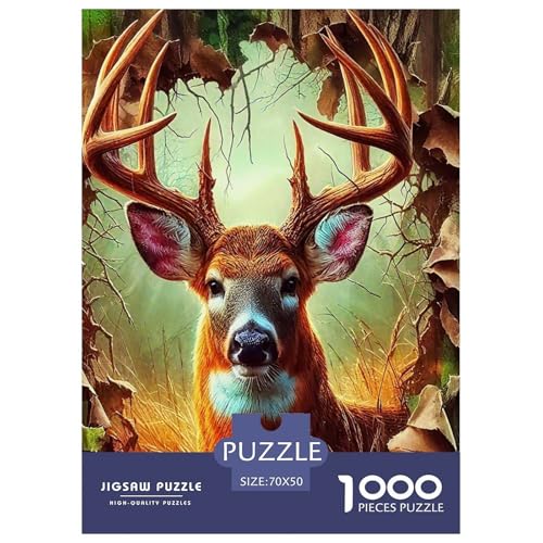 Charmantes Hirsch 1000-teilige Puzzles Klassische Puzzles Schwer Für Erwachsene Und Kinder Awesome Animals Puzzles Für Erwachsene Lernspiel Herausforderungsspielzeug Erwachsenenpuzzle 70x50cm/ Charmantes Hirsch 1000-teilige Puzzles Klassische Puzzles Schwer Für Erwachsene Und Kinder Awesome Animals Puzzles Für Erwachsene Lernspiel Herausforderungsspielzeug Erwachsenenpuzzle 70x50cm/ von JCOUSDAEO