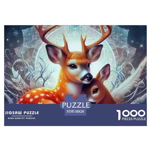 Charmantes Hirsch Puzzle 1000 Teile EIN Herausforderndes Rätsel, Awesome Animals Geschicklichkeitsspiel Für Die Ganze Familie, 1000-teilige Puzzles Kinder38x26cm/1000pcs Charmantes Hirsch Puzzle 1000 Teile EIN Herausforderndes Rätsel, Awesome Animals Geschicklichkeitsspiel Für Die Ganze Familie, 1000-teilige Puzzles Kinder38x26cm/1000pcs von JCOUSDAEO