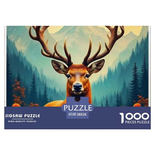 Charmantes Hirsch Puzzle 1000 Teile EIN Herausforderndes Rätsel, Awesome Animals Geschicklichkeitsspiel Für Die Ganze Familie, 1000-teilige Puzzles Kinder38x26cm/1000pcs Charmantes Hirsch Puzzle 1000 Teile EIN Herausforderndes Rätsel, Awesome Animals Geschicklichkeitsspiel Für Die Ganze Familie, 1000-teilige Puzzles Kinder38x26cm/1000pcs von JCOUSDAEO