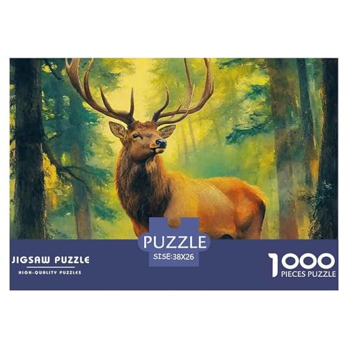 Charmantes Hirsch Puzzle 1000 Teile EIN Herausforderndes Rätsel, Awesome Animals Geschicklichkeitsspiel Für Die Ganze Familie, Erwachsenenpuzzle 38x26cm/1000pcs Charmantes Hirsch Puzzle 1000 Teile EIN Herausforderndes Rätsel, Awesome Animals Geschicklichkeitsspiel Für Die Ganze Familie, Erwachsenenpuzzle 38x26cm/1000pcs von JCOUSDAEO