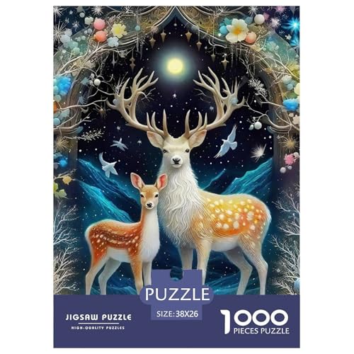 Charmantes Hirsch Puzzle 1000 Teile Farbenfrohes Puzzle Für Erwachsene Und Kinder Awesome Animals Geschicklichkeitsspiel Für Die Ganze Familie, Erwachsenenpuzzle 38x26cm/1000pc Charmantes Hirsch Puzzle 1000 Teile Farbenfrohes Puzzle Für Erwachsene Und Kinder Awesome Animals Geschicklichkeitsspiel Für Die Ganze Familie, Erwachsenenpuzzle 38x26cm/1000pc von JCOUSDAEO